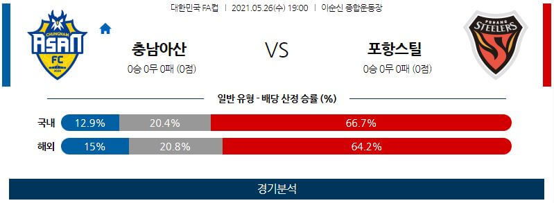 5월26일 충남아산 포항스틸러스