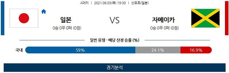 6월3일 일본 자메이카